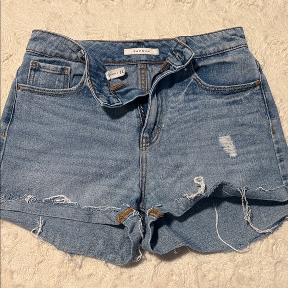 PacSun Pants - PacSun Light Blue Distressed Jean Shorts